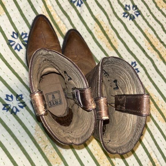 Frye Cowboy Boots - Brown Leather - Picture 3 of 7